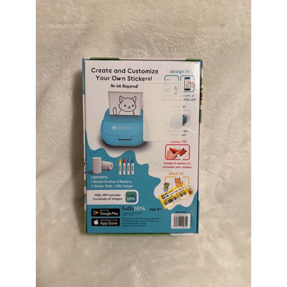 Ceaco Hello Blink Sticker Maker Bluetooth Mini Thermal Sticker Printer New - Picture 4 of 5